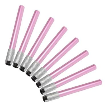 Imagem de Tofficu 8 Extensores De Lápis De Metal Porta-Lápis De Cor De Aço Inoxidável Para Lápis De Desenho Ferramenta De Desenho Artístico Material De Escritório Escolar Rosa