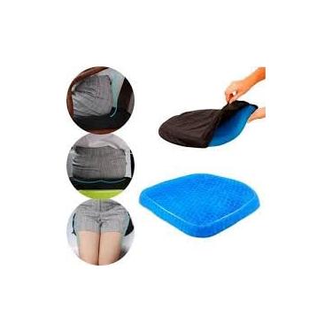 Imagem de Almofada Assento De Gel Silicone Egg Sit Ortopédica C/Capa