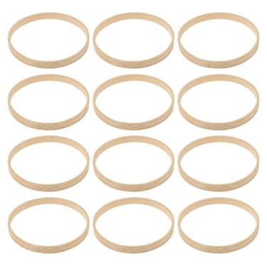 Imagem de TEHAUX 12 Peças De Bastidor Floral Bambu Madeira 4 Polegadas, Mini Aros Guirlanda, Anéis Redondos, Suprimentos Para Macramê, Bordado Apanhador Sonhos Faça Você Mesmo, Artesanato Pendurar Na Parede E