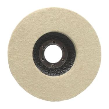 Imagem de IEUDNS Disco de polimento de feltro de lã, almofada de polimento, acessório de ângulo multiuso, almofada de polimento para vidro e alumínio, Tipo 125