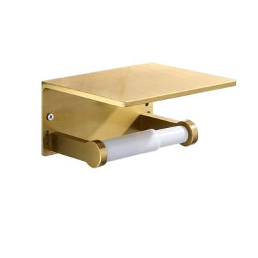 Imagem de Conjunto de banheiro de alumínio dourado - Toalheiro TP Holder - Ferragens, porta-lenços