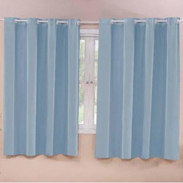 Imagem de Cortina Blackout Corta Luz 2,80m x 1,60m - Proteção Solar e Privacidade para Sala ou Quarto (Azul)