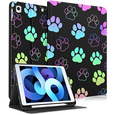 Imagem de Uppuppy Capa para iPad 9ª/8ª/7ª Geração, 10,2 polegadas, meninas, crianças, mulheres, capa inteligente com suporte para lápis, estampa de patas, design legal, Kawaii, adolescentes, capas para iPad 7/8/9 Gen A2602 A2270 A2197