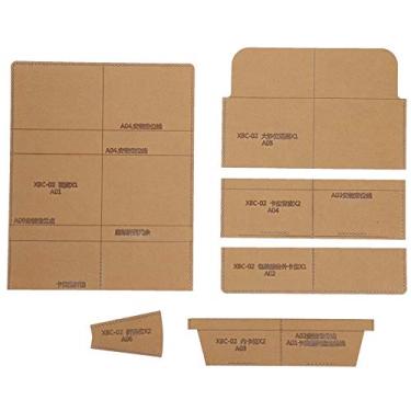 Imagem de Zerodis Conjunto de Estêncil de Padrão de Carteira Acrílica, Modelo de Molde de Acrílico Claro para Carteiras de Couro DIY, Ferramenta de Fabricação de Colchas de Couro Com Hardware de