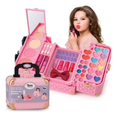 Imagem de Maleta De Maquiagem Infantil Sombra Batom Gloss Blush Fenzza - fennza 