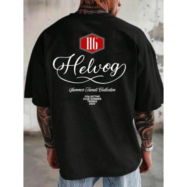 Imagem de Camiseta Masculina Oversized Minimalista Streetwear Grande - NoBrand, 