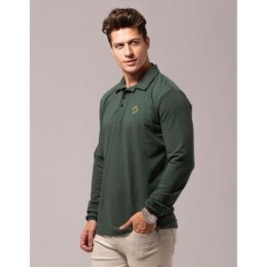 Imagem de Camisa Polo Manga Longa Moletom Peruano Premium Masculina-Masculino