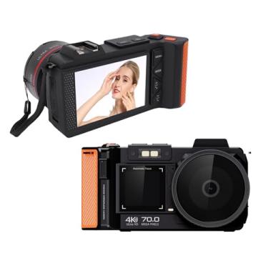 Imagem de VBESTLIFE Câmera Digital 4K, Câmera de Telas Duplas UHD de 70MP, Zoom 50x, Ponto Portátil e Câmera Digital para Adolescentes, Adultos, Selfies (Preto)