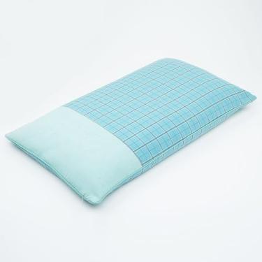 Imagem de EDMILE Travesseiro de pescoço de casco de trigo sarraceno, travesseiro retangular para alívio da dor no pescoço, suporte ergonômico, com capa lavável, enchimento ajustável para dorminhocos laterais