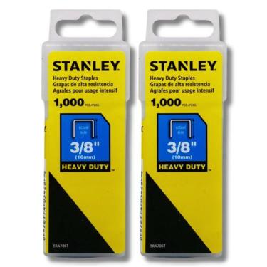 Imagem de Kit 2 Grampo Grampeador Stanley Heavy Duty 10mm 3/8 Pol Tapeceiro Marc