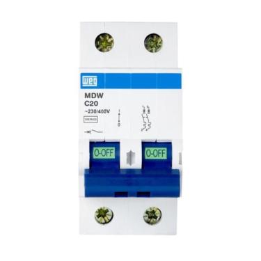 Imagem de Disjuntor mdwp-c 50a bipolar 400vca weg