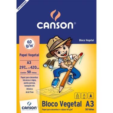 Imagem de Bloco Papel Vegetal  A3 60g 50 Folhas Canson