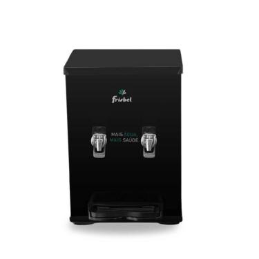 Imagem de Bebedouro Industrial de Mesa Frisbel 10 Litros 1 Torneira Gelada e 1 Natural Black - 110V