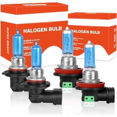 Imagem de Adequado para Mazda CX-5 2013-2016 lâmpadas de farol de halogêneo de alto desempenho, farol alto 9005 + kit de lâmpadas de substituição de farol baixo H11, luz branca super brilhante 5000K, Plug and