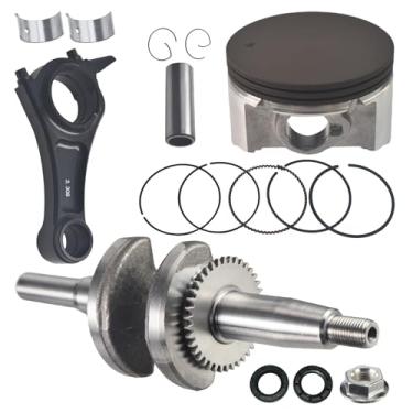 Imagem de VCUJSUC Virabrequim de 55 mm Stroker 8.4 cm Billet Alumínio Biela 70 mm Revestimento Cerâmico Pistão Stroker Conjunto Rotativo Para Predator 212cc Hemi Engine Go Kart Mini Bicicleta Preta