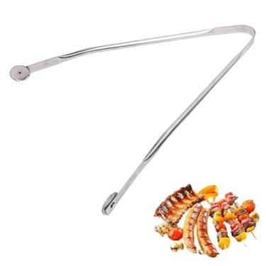 Imagem de MAVIS LAVEN 16 Polegadas Pegador de Salsicha, Pegador de Virar Churrasco Em Aço Inoxidável Com Cabo Ergonômico para Churrasco, Kebab, Peixe, Legumes, Acampamento Ao Ar Livre