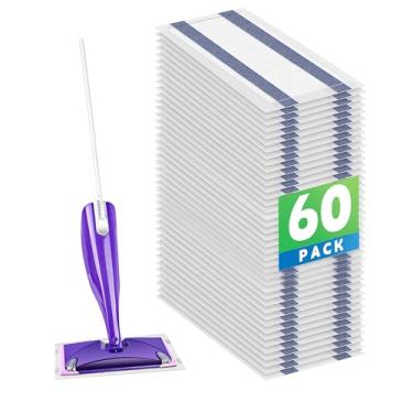 Imagem de 60 refis descartáveis para Swiffer Wetjet, almofadas de limpeza de spray sem perfume, compatíveis com Swiffer Wet Jet