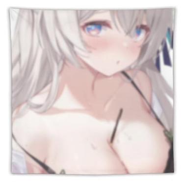 Imagem de LIEGBMEU Sexy Bikini Hot Anime Girl Tapeçaria 152.4 cm x 152.4 cm Interior Exterior Wall Quilt Art Decoração de Tapeçaria Caprichosa, AF375