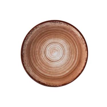 Imagem de Prato Sobremesa 21cm Porcelana Schmidt - Dec. Esfera Marrom 2415, 2415