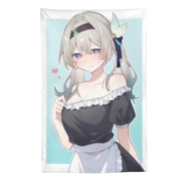 Imagem de LIEGBMEU Tapeçaria sexy de anime menina 152 x 228 cm arte de colcha de parede decoração de tapeçaria caprichosa AF167