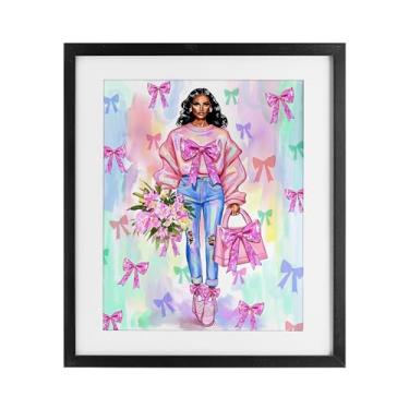 Imagem de Stupell Industries Ilustração de moda de fita feminina impressão emoldurada preta sob o vidro design por Jess Stempel, 40,6 x 33