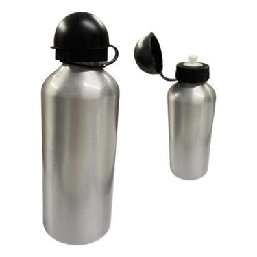 Imagem de Squeeze Alumínio Prata 500ml - 5 Unidades
