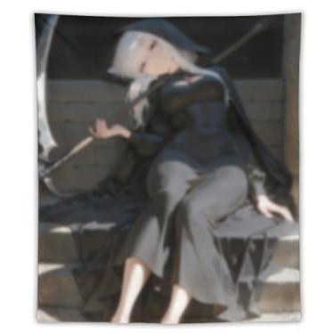 Imagem de LIEGBMEU Tapeçaria sexy de menina anime 127 x 152 cm arte de colcha de parede decoração de tapeçaria caprichosa AF121