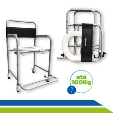 Imagem de Cadeira de Banho Higiênica Dobrável Até 100 kg D30 - Dellamed