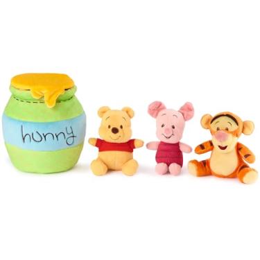 Imagem de GUND Disney Official Winnie The Pooh Plush Playset Com Pooh, Tigrão E Leitão, Bichos De Pelúcia Sensoriais Para Idades De 0 E Acima, Verde, 8”