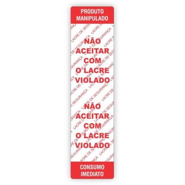 Imagem de Etiqueta Adesiva Não Aceitar Lacre Violado 100x25mm 1000 un