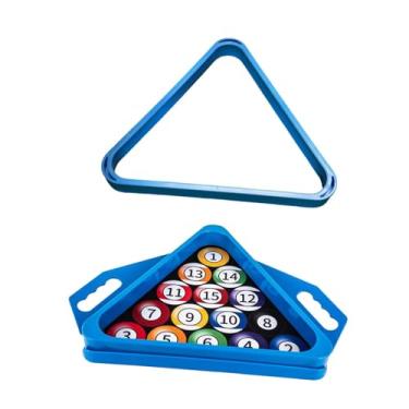 Imagem de Aymzbd Suporte Triangular para Mesa de Bilhar, Suporte Profissional Portátil para Iniciantes em Jogos de Sinuca Interna, Azul