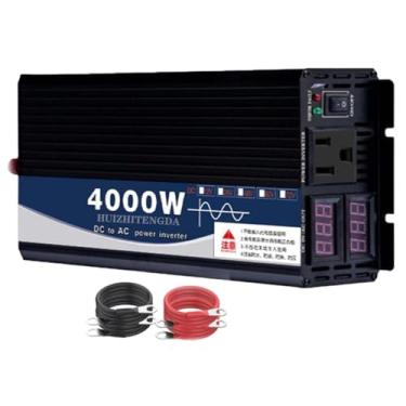 Imagem de Charger de ondas senoidal de 4000W, 12V 24V 48V 60V 72V DC a 120V CA Converter Off-Grid Baixa frequência inversor com tela LCD para campista de RV doméstico,12V to 110V