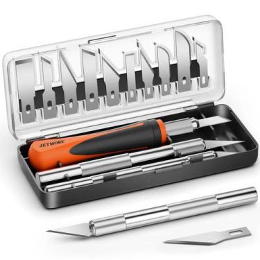 Imagem de Conjunto de facas Exacto Jetmore, 16 unidades com 3 facas artesanais e