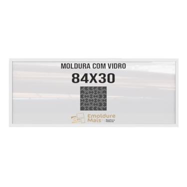 Imagem de Moldura para Quebra Cabeça Cabeca 84x30 750 peças Com Vidro para Quadro Puzzles Grow cor Branca