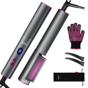 Imagem de Escova de alisador de cabelo Bellelf 9 Temp Settings LED Display