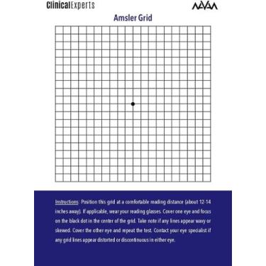 Imagem de Ferramenta diária de exame de visão Amsler Eye Grid 2 Pack Navan