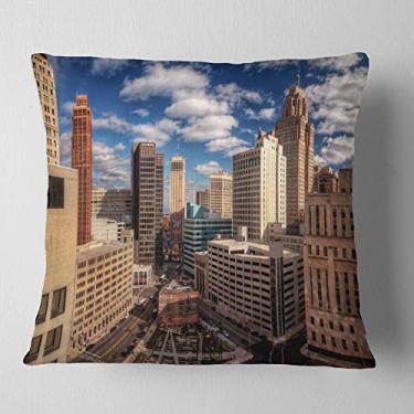 Imagem de Design Amazing Urban City with Skyline, sala de estar, sofá, almofada de alta qualidade + capa de almofada impressa em ambos os lados 66 cm x 66 cm