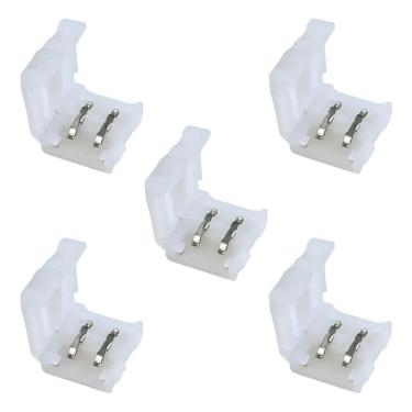 Imagem de 2X Kit 5 Conector Emenda Rápida 10Mm 2 Vias Fita Led Ip20 50