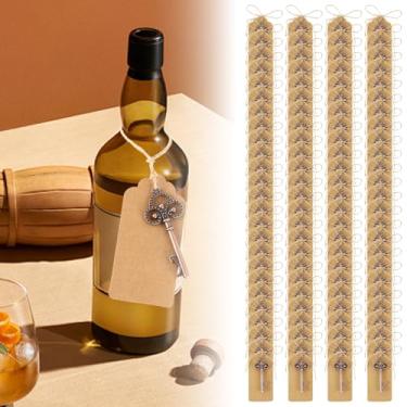 Imagem de 100 peças, abridor de garrafas, lembrancinha de casamento, abridor de garrafa de esqueleto, abridores de garrafas vintage com etiqueta de acompanhante, cartões e chaveiros, presente de lembrança de