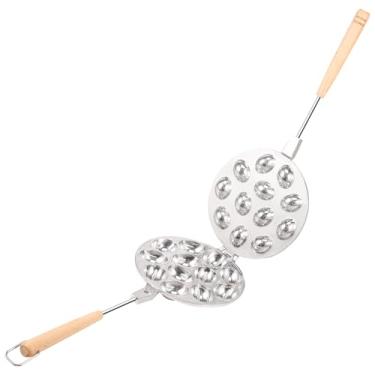 Imagem de Molde de biscoito de nogueira, 12 moldes de biscoito de nogueira, modos seguros de nozes de bolo, sólidos com alça, versátil máquina de biscoitos de porca de metal, fácil de limpar, para assar