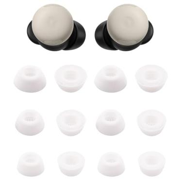 Imagem de ALXCD Fones de ouvido compatíveis com fones de ouvido Pixel Buds Pro 2, P/M/G, 3 tamanhos, 6 pares de pontas de fone de ouvido de silicone macio, compatíveis com Pixel Buds Pro 2, 6 pares, branco