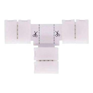 Imagem de 3X Conector T Fita Led Emenda Rápida 10Mm 4 Vias Rgb 5050 Te