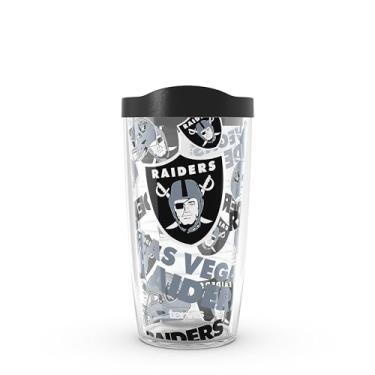 Imagem de Tervis NFL Las Vegas Raiders - Copo de viagem com isolamento térmico de parede dupla feito nos EUA mantém as bebidas frias e quentes, 473 ml,