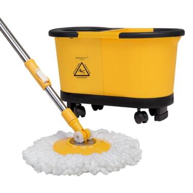 Imagem de Perfect Pro, Mop Safe Pro, Mop Giratório, Centrífuga 360 com Cesto em Inox, Refil de Limpeza, Para Todos os Tipos de Pisos - Preto