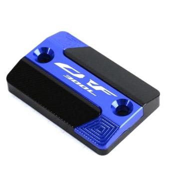 Imagem de Acessórios de motocicleta Tampa do reservatório de fluido de freio dianteiro e tampa de enchimento de óleo do motor compatível com CRF300L CRF 300 L CRF 300L 2021 2022 (tampa frontal azul)