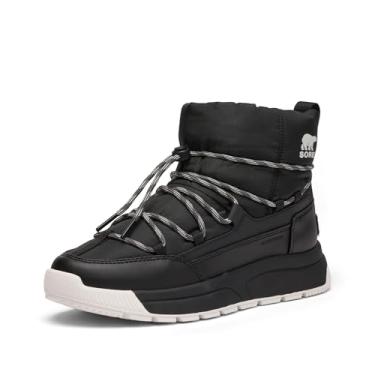 Imagem de Sorel Bota de neve feminina Whitney II sem cadarço impermeável, Preto/sal marinho, 41