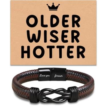 Imagem de Pulseira masculina The Knot of Love, presentes de aniversário exclusivos para homens, marido, namorado, filho, neto, para aniversário, Natal, dia dos namorados, dia dos pais... The Love Between Us