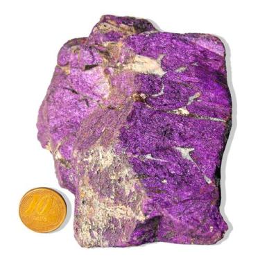 Imagem de 01 Purpurita Bruta Pedra Natural 13 a 18cm 1 a 1,5kg Tipo C - Cristais