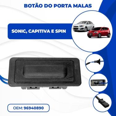 Imagem de Botão Fecha Elétrica Abertura Porta Malas Sonic Captiva Spin