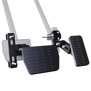 Imagem de Extensores de pedal de freio e gás de carros atualizados para motoristas curtos, extensor de pedal de carro de comprimento e ângulo ajustáveis, funciona para carros, karts, caminhões, proporcionando a